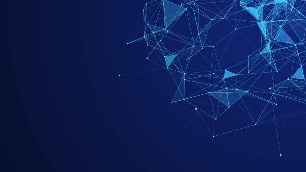 stockillustraties, clipart, cartoons en iconen met network connection structure. technology connect big data. science background. business futuristic backdrop. - digitaal display