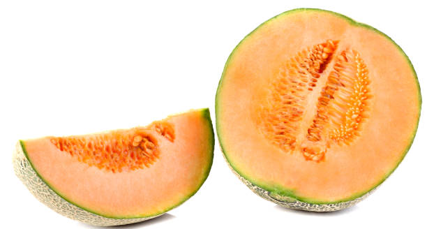 istock Cantaloupe melon on white background 2167886261