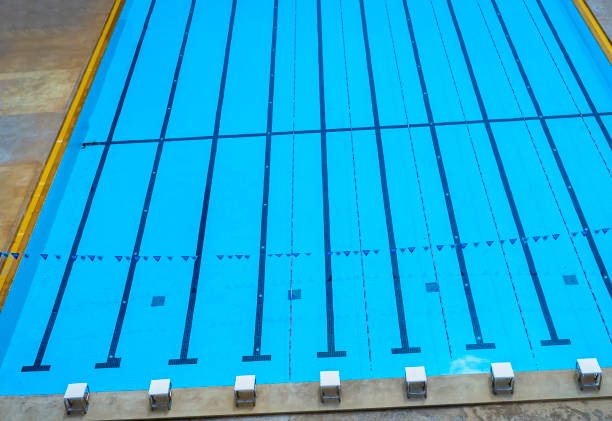 Aerial view  in swimming pool background