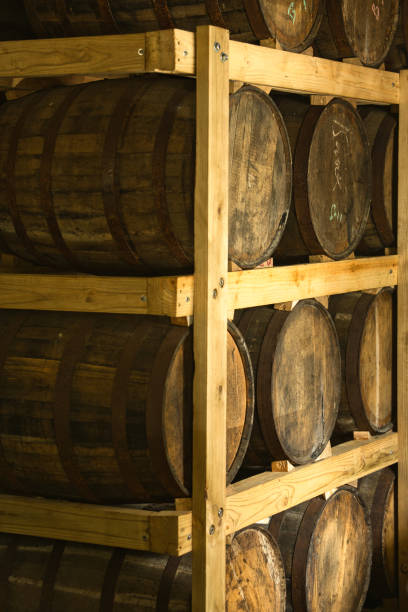 istock Re-used barrels for aging of rums 2167888005