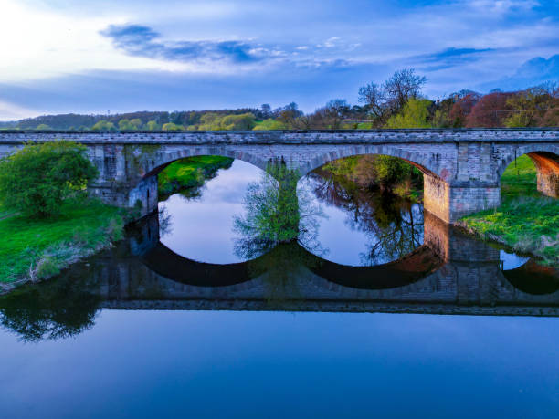 istock Aerial drone view of bridge at Tadcaster 2167890979