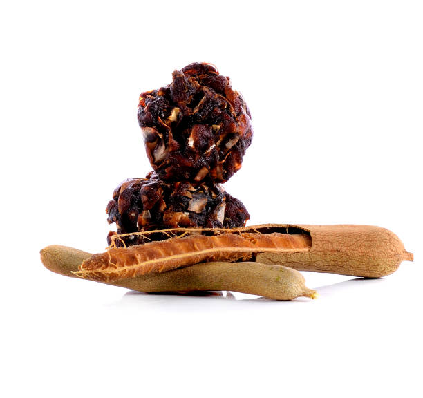 Tamarinds on white background