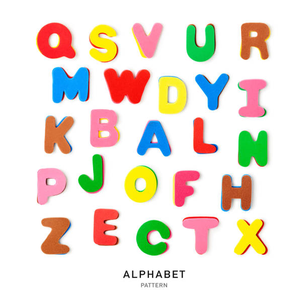 istock Colorful foam letters abc alphabet pattern isolated on white background 2167896207