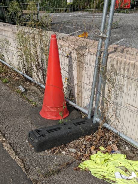 istock Traffic Cone Roadworks Red and White Barriers 2167904318