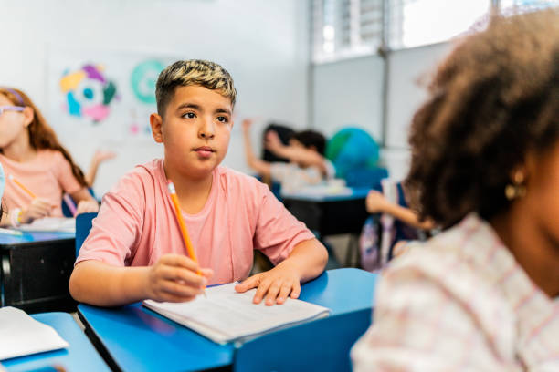 istock Child boy during class at school 2167904417