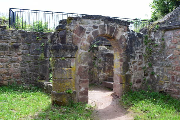 istock remaining arch with a little wall part 2167906172