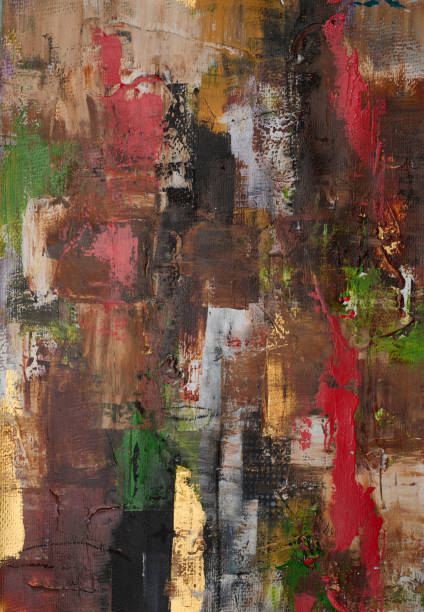 istock Abstract multicolor painting wtih grunge texture on canvas. Artwork mix brush stroke, splash color and oil, acrylic paint element. Modern contemporary art  for wallpaper background 2167906928