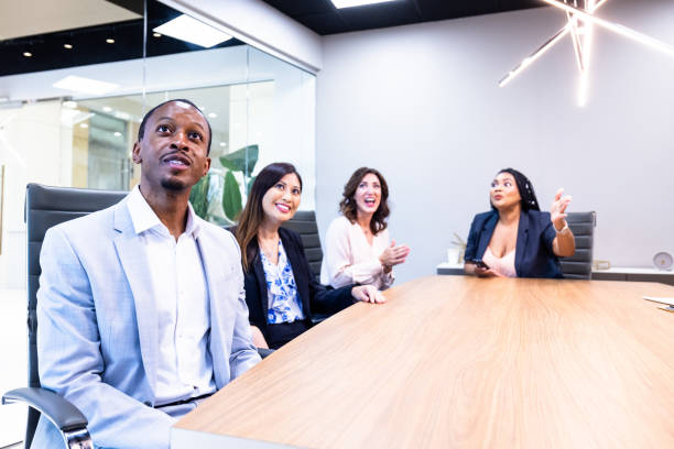 istock Enthusiastic business people celebrating 2167907727