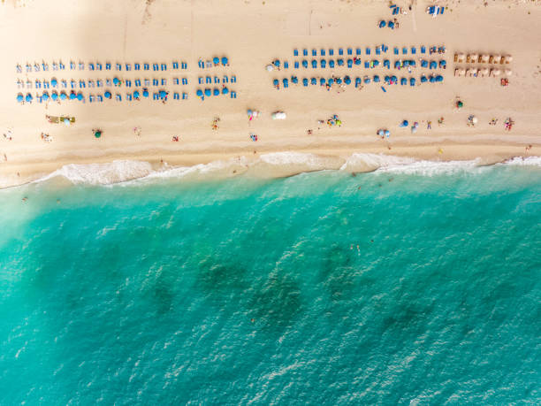 istock Top View Of A Sandy Beach 2167907972