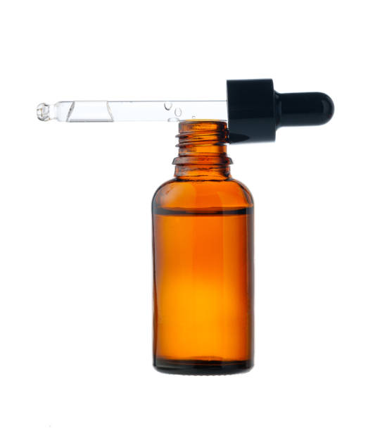 istock Amber Glass Bottle With Dropper on White Background 2167919566