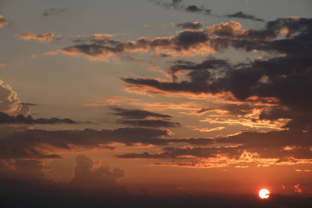 Sunset cloudy sky in Caorle Italy
