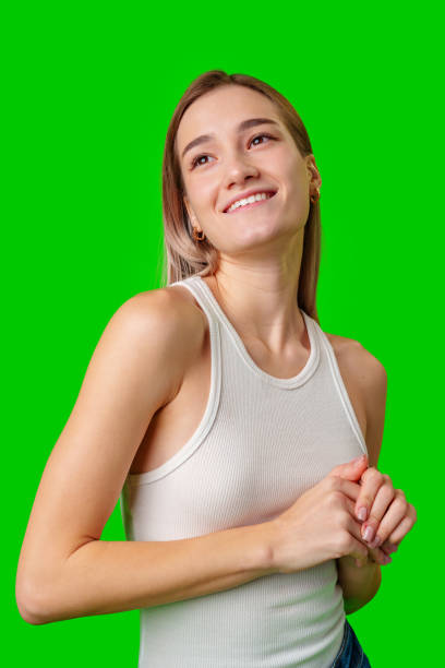 istock Smiling Woman in Tank Top 2167920510