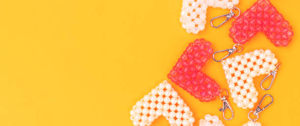 istock Banner with handcrafted keychains made from acrylic beads. 2167922390