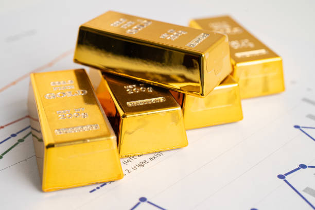 istock Gold bar on graph static, finance and economy. 2167922505