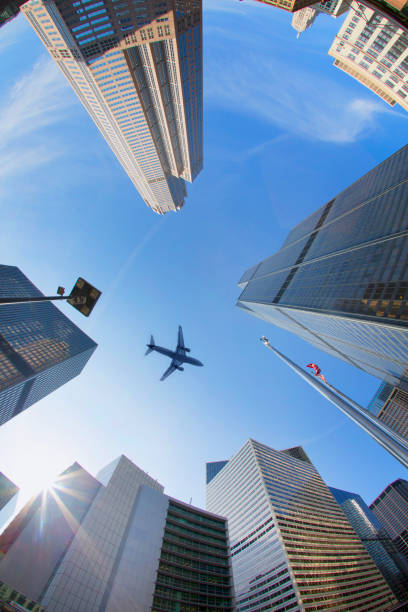 istock Chicago airplane office towers 2167928057