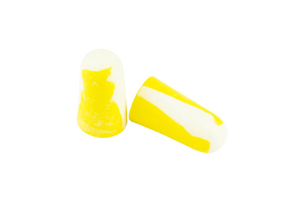 istock Anti-noise earplugs isolated on background 2167934130