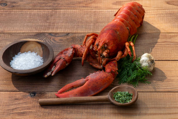istock Lobster on wooden Background 2167934188