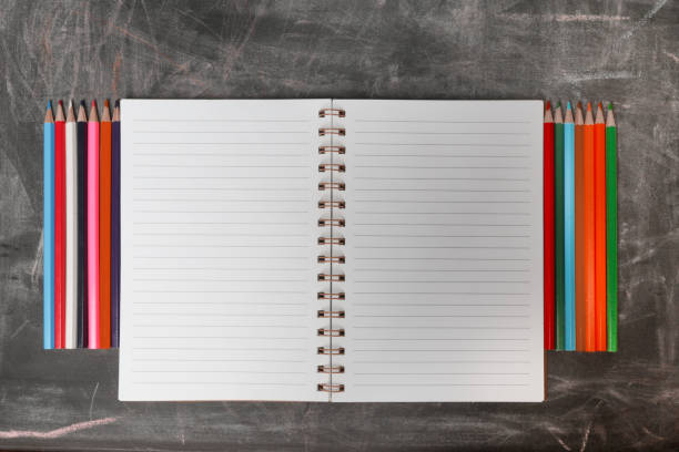 Free picture: Drawing colorful notebook with wooden pencils