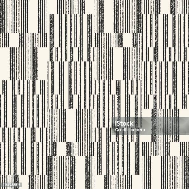 Dated Block Graphics Monochrome Grain Broken Block Pattern Stock Illustration - Download ...
