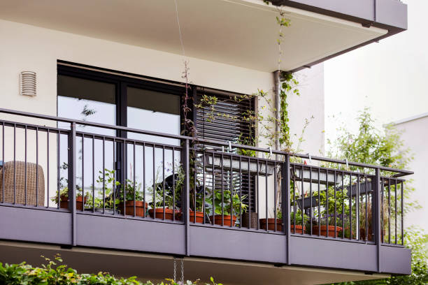 istock Balcony Plants with Balcony Flowers on Terrace 2167941478