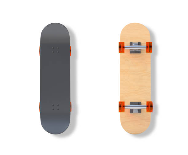 istock A skateboard seen from above and below 2167942084