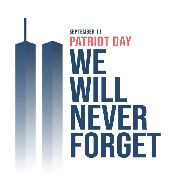 Patriot Day template design vector illustration, 911 Remembrance day template design on background. Vector stock illustration This design, which is suitable for use in various projects, can be easily adapted to your needs such as posters, brochures, websites, or advertisements. Thanks to its eye-catching design and versatility, it can effectively convey your message and attract viewers' attention. Whether you want to promote a product or service or simply make a statement, this design is a great choice. september 11 stock illustrations