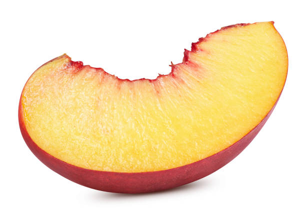 istock Fresh organic peach isolated clipping path 2167946686