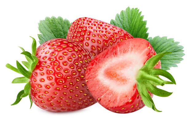 istock Fresh organic strawberry isolated on white background 2167947311