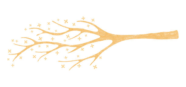 istock Traditional Mid Autumn Festival flower osmanthus tree branch illustration. 2167948310