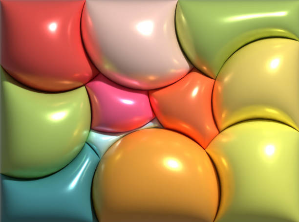 istock Various colorful inflated circles, 3D rendering illustration 2167949199