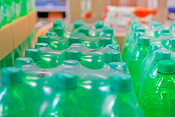 istock water from the spring packed in plastic green containers in the supermarket 2167949623