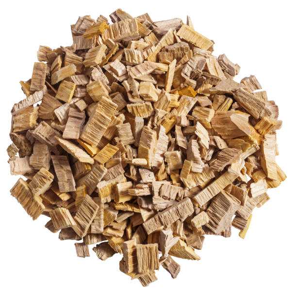 istock Pile of wood chips isolated 2167953146