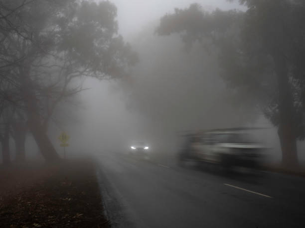 istock Driving in heavy fog 2167958186