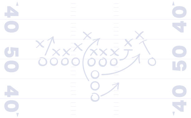 illustrations, cliparts, dessins animés et icônes de football play field diagram background - football américain