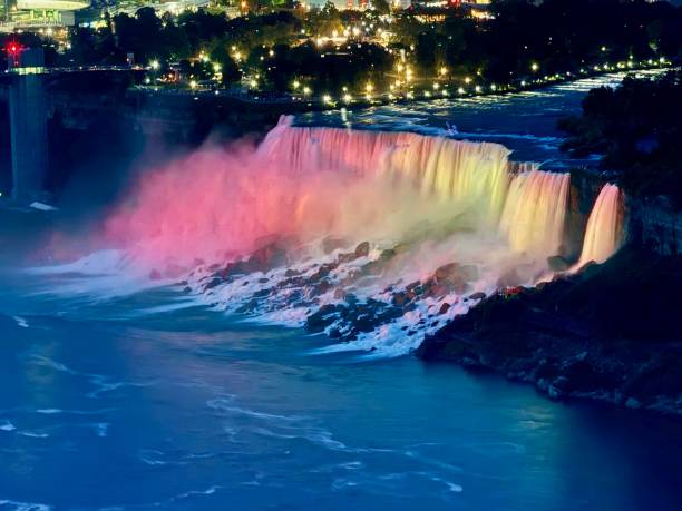 istock American Falls at night 2167962712