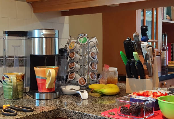 istock Residential Morning Breakfast Counter With Coffee 2167967772