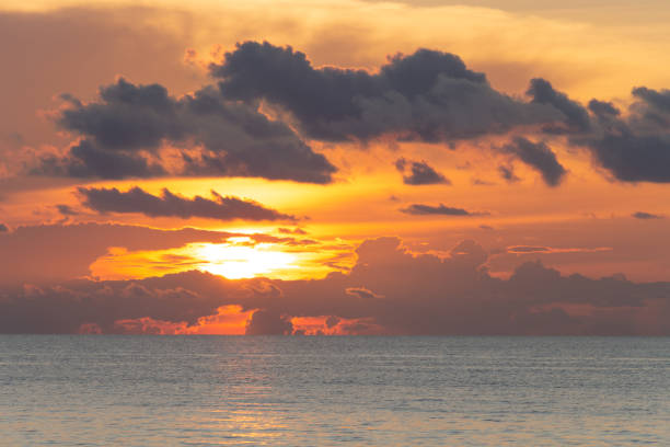 istock Beautiful dramatic cloudscape landscape sunset from the beach 2167969618