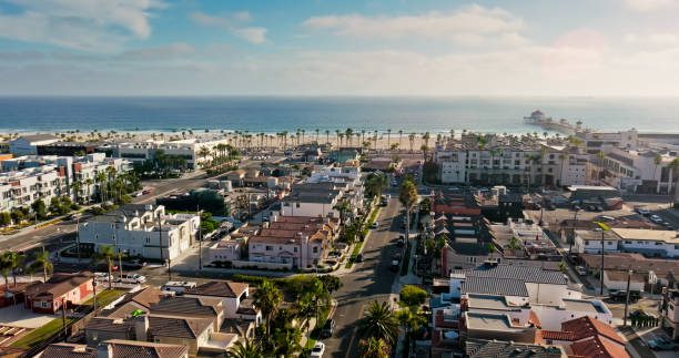 istock Huntington Beach on a Sunny Day in Orange County, CA - Drone View 2167973447