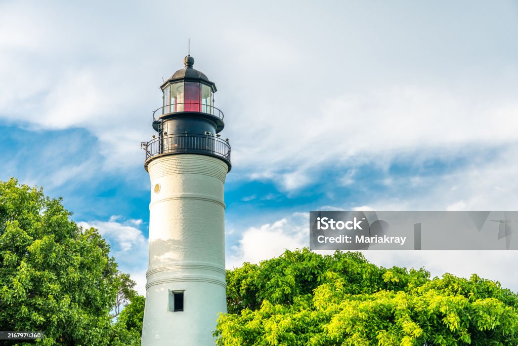 Key West Lighthouse, Florida USA - Foto de stock de Farol - Estrutura construída royalty-free Key West Lighthouse, Florida USA - Foto de stock de Farol - Estrutura construída royalty-free