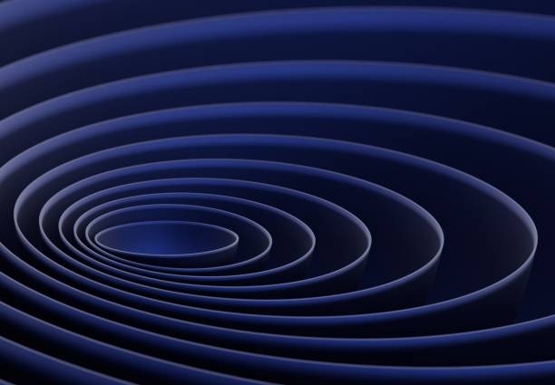 Hyper-realistic three-dimensional perspective spiral ball tunnel optical art with acrylic texture in modern design for advertising