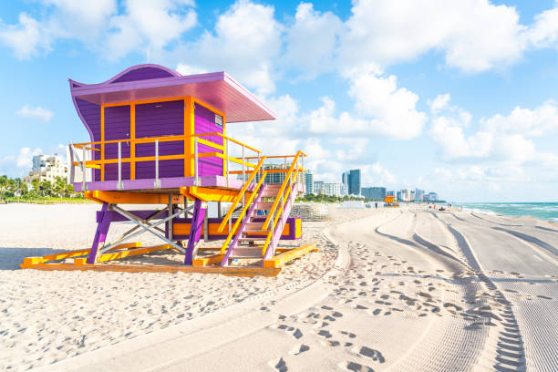 istock Lifeguard station on Miami beach, florida USA 2167976110