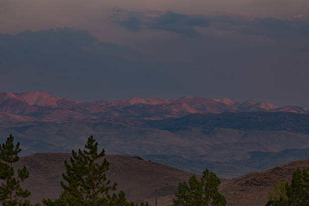 sunset, milky way and star trail images taken from the eastern side of the famous Sierra Nevada Mountains in Northern Nevada.