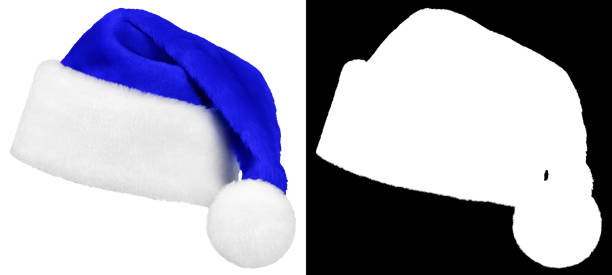 istock Santa Claus blue cap isolated on white 2167977957