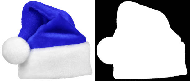 istock Santa Claus blue cap isolated on white 2167977959