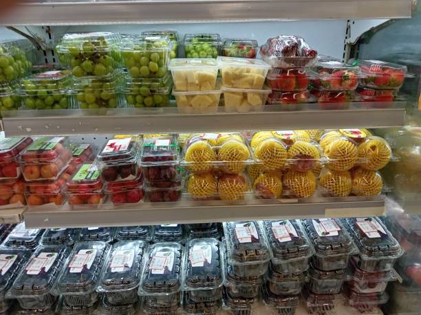 istock Fruit and vegetables in a refrigerator in a grocery store 2167982036
