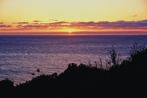 istock sunset and night in Shirahama 2167990908