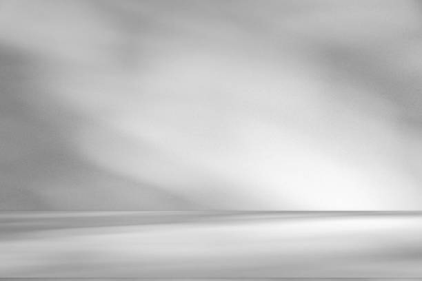 istock Studio style background wall decoration presentation uses white tones. with shadows cast from a nearby window, concept creating a decorative backdrop. 2167992197