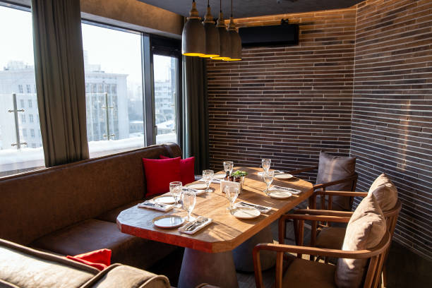 istock Interior of modern cozy restaurant with soft sofas 2167996357