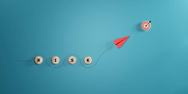 istock Red paper plane sails away from the red risk danger for risk assessment and analysis concept. 2167998533