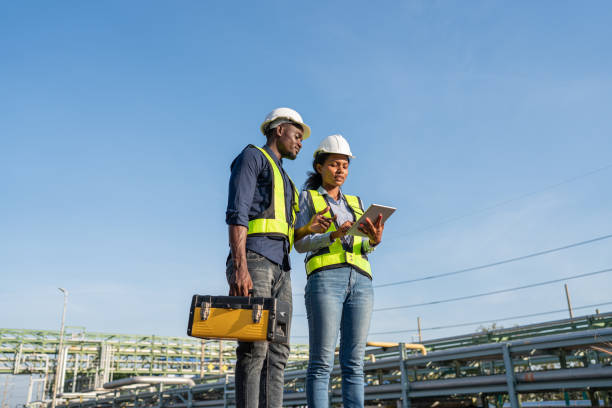 istock Young mechanical engineer working and inspection gas pipeline system. 2167999221